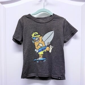 Quiksilver Kids Surfing Graphic Tee - Dark Gray
